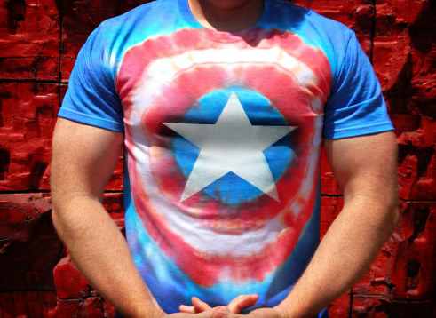 captain america tie dye shirt instructions