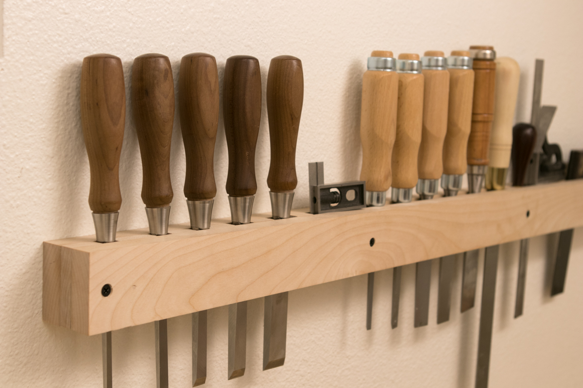 DIY chisel holder made from scrap wood