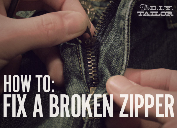 Tutorial: Cover a broken jacket zipper with a button placket – Sewing