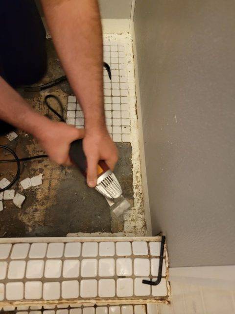 Easy Budget-Friendly Shower Floor Replacement [Scrap the Tiles ...