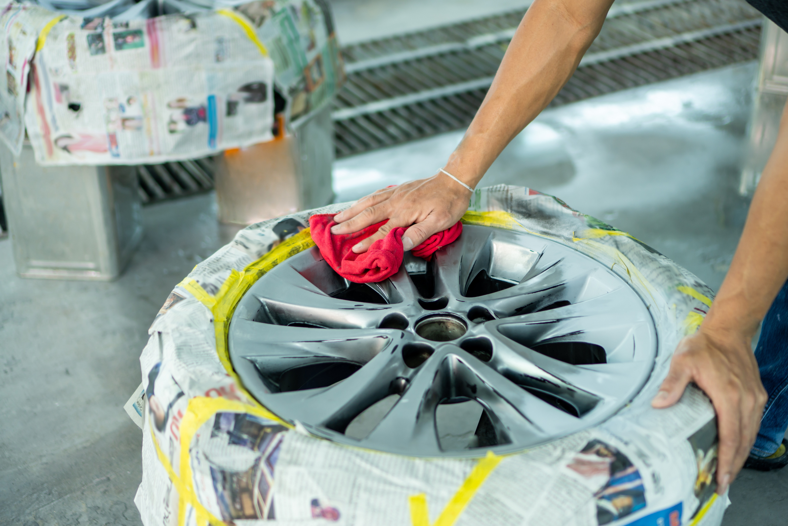 Fixing a scratched wheel