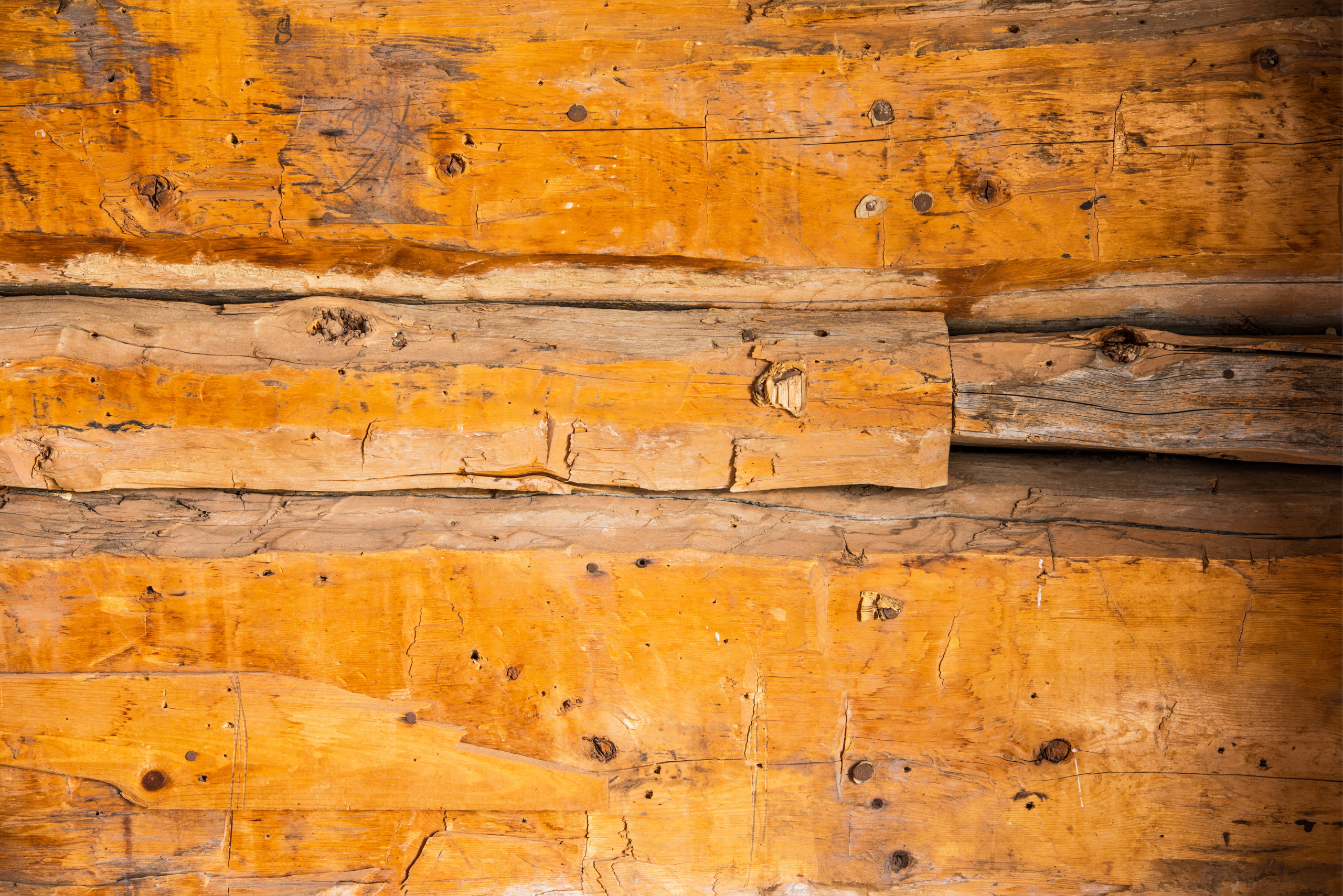 Aged distressed wood planks.