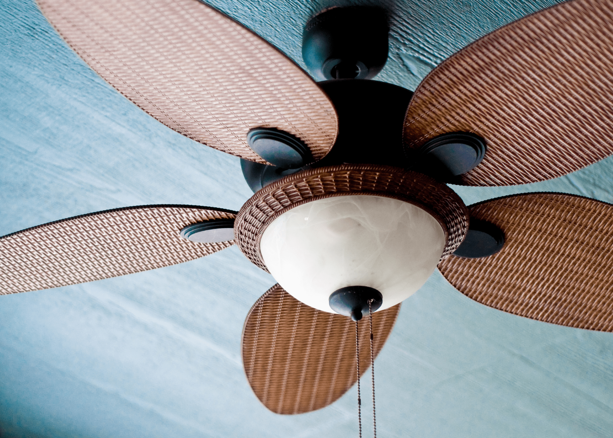 close up of ceiling fan