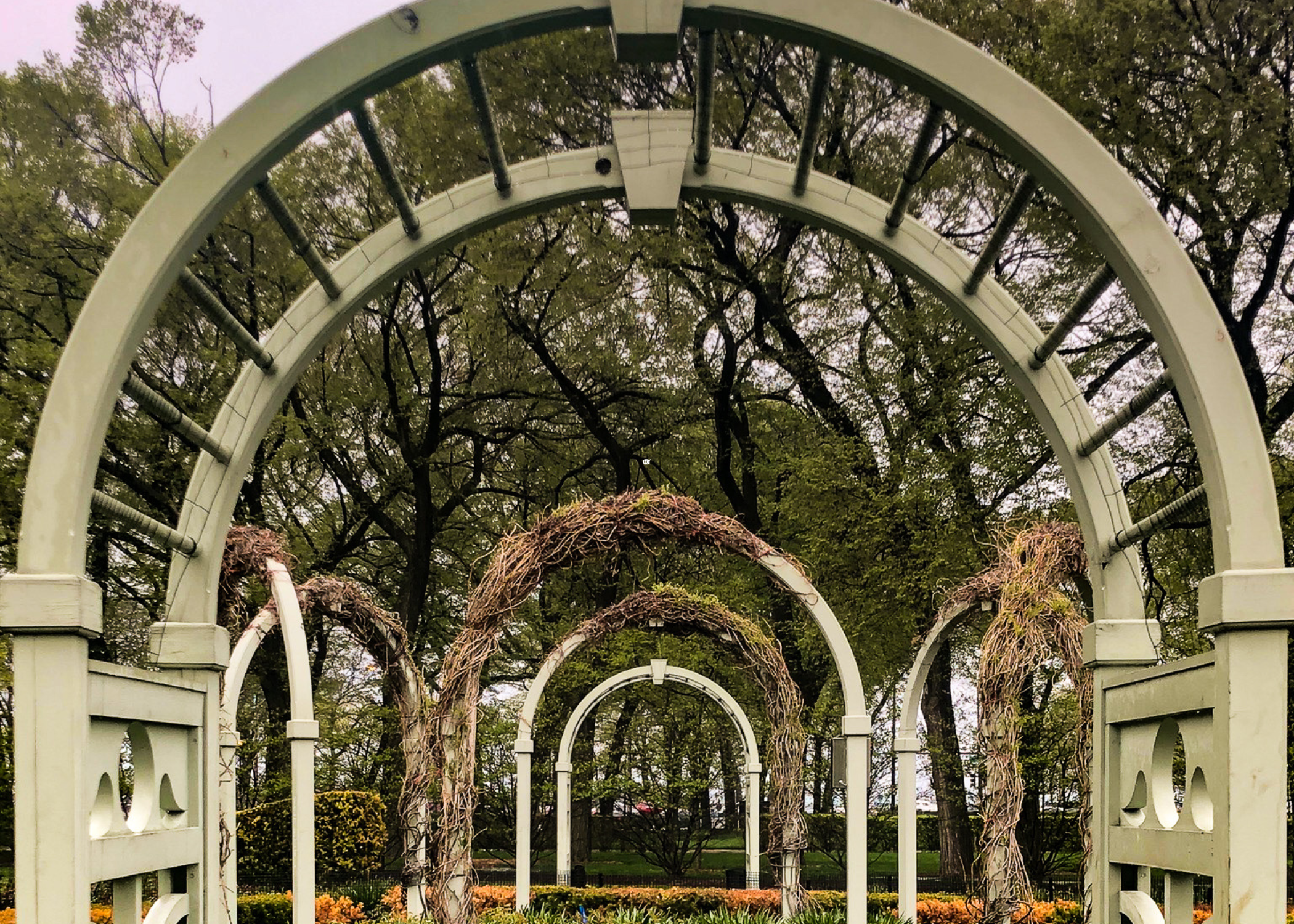 wood garden arch