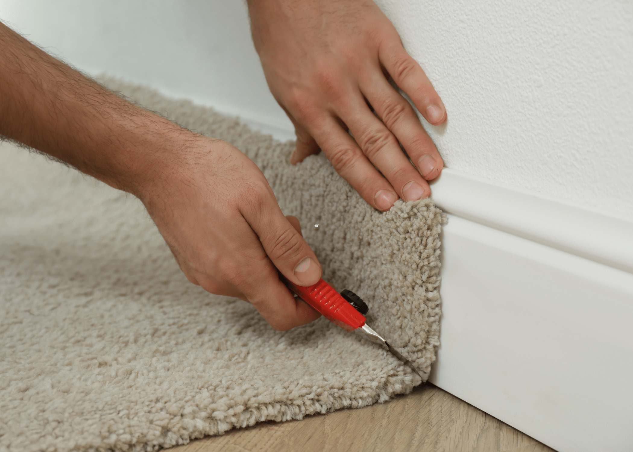 installing carpet cutting trim