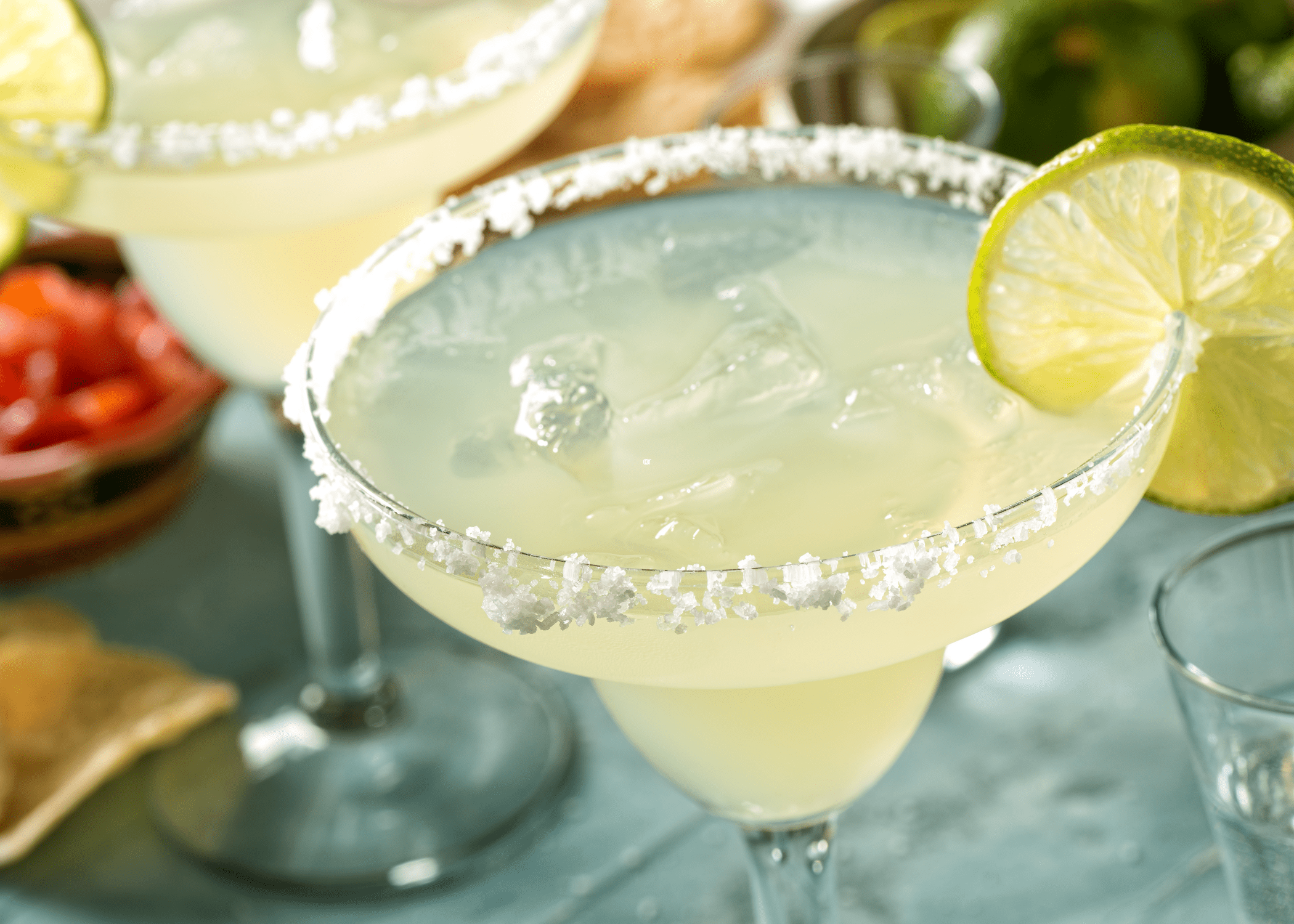 close up of a margarita