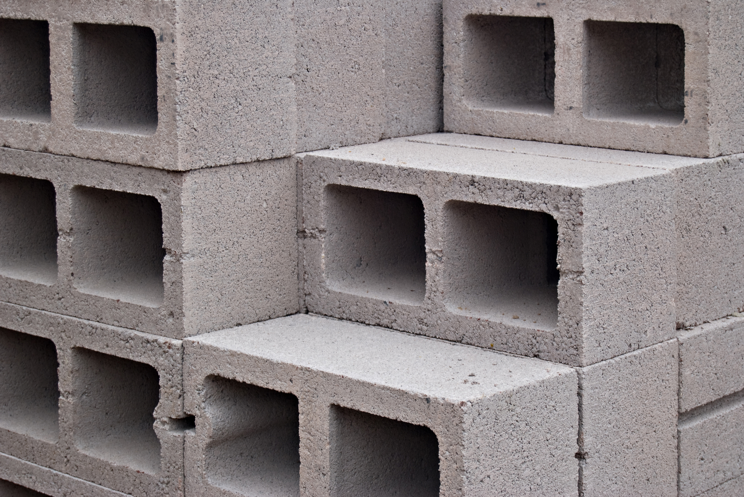 A stack of cinder blocks.