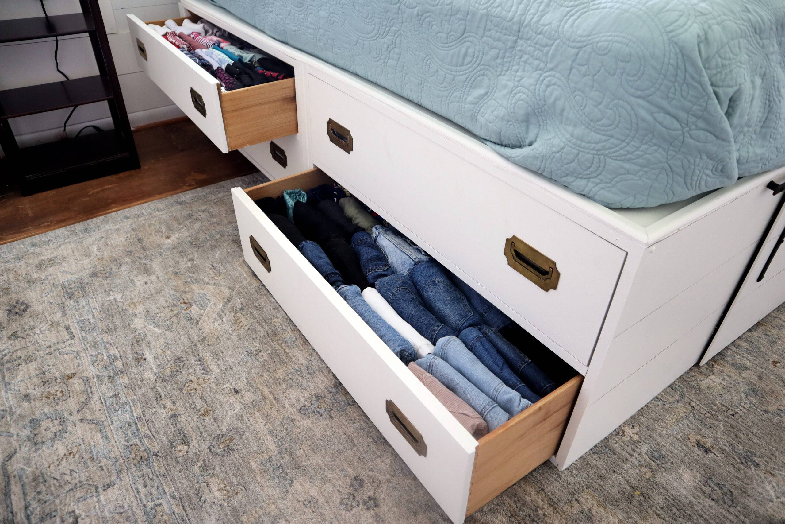 diy bed frame with drawers