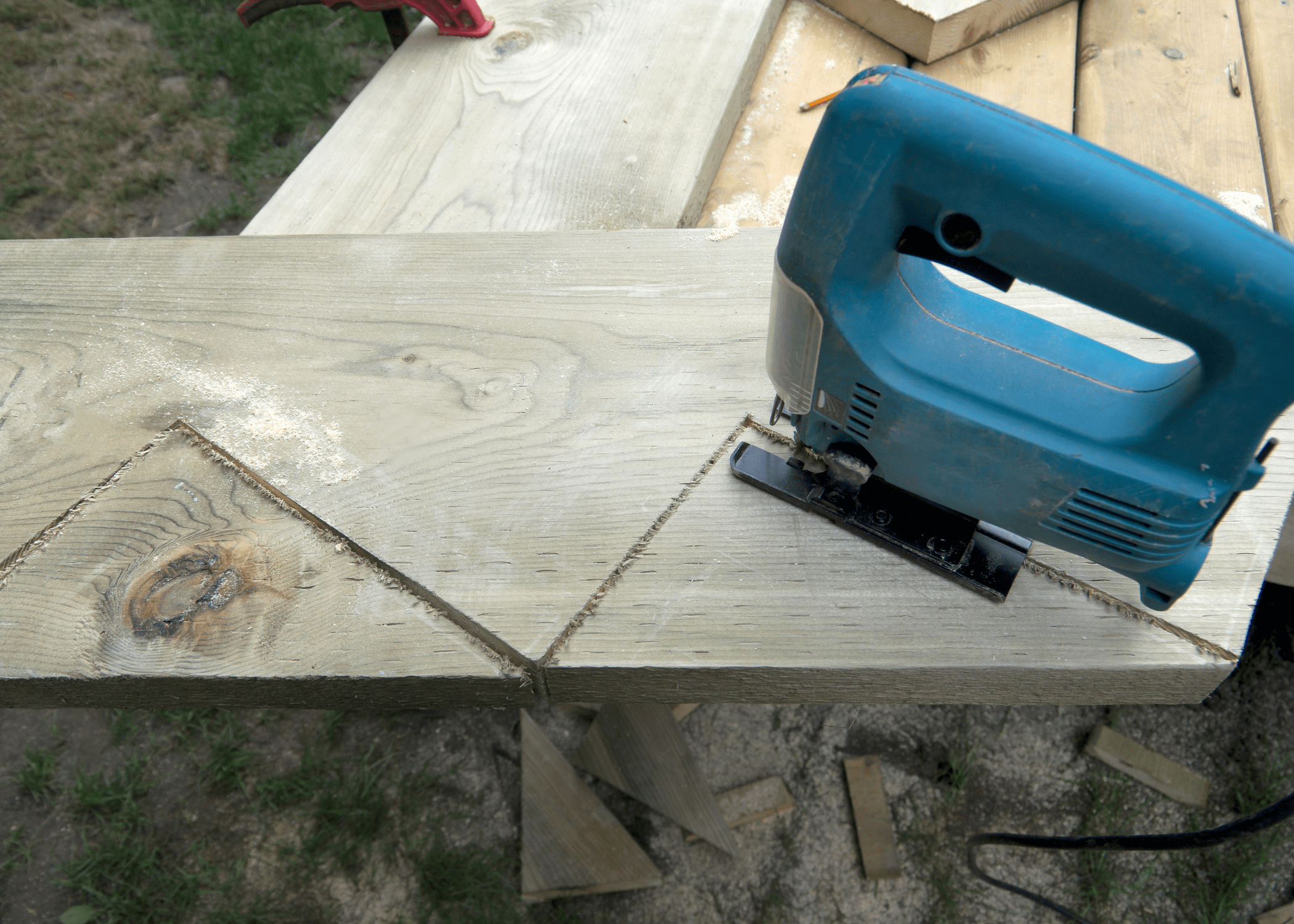 cutting stairs for deck