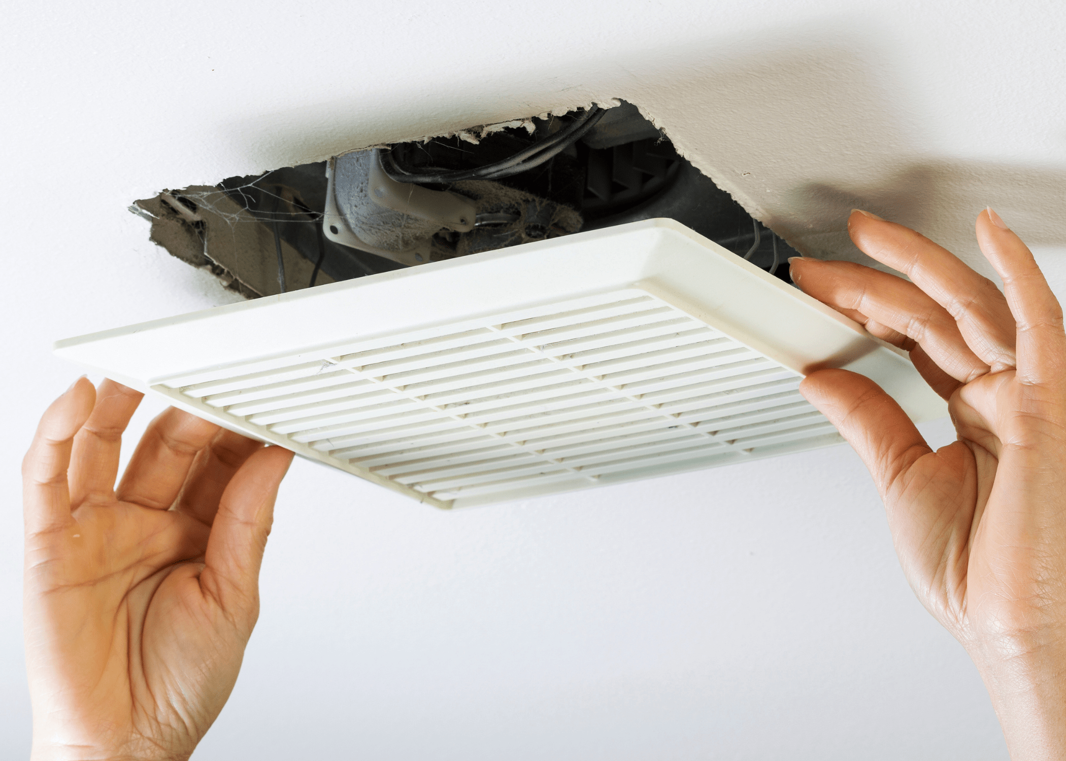 putting back in a ceiling vent