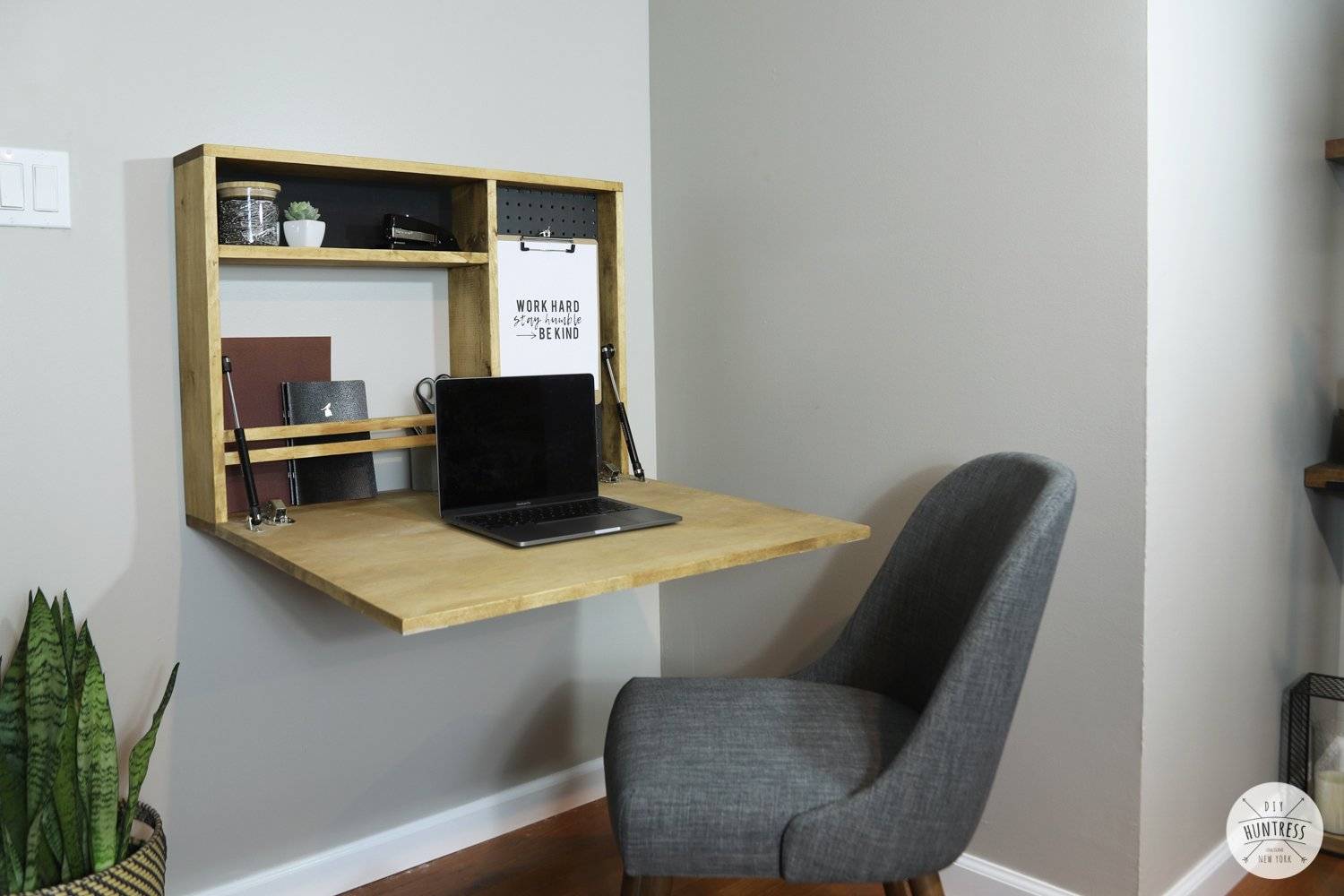 diy wall mounted fold down desk