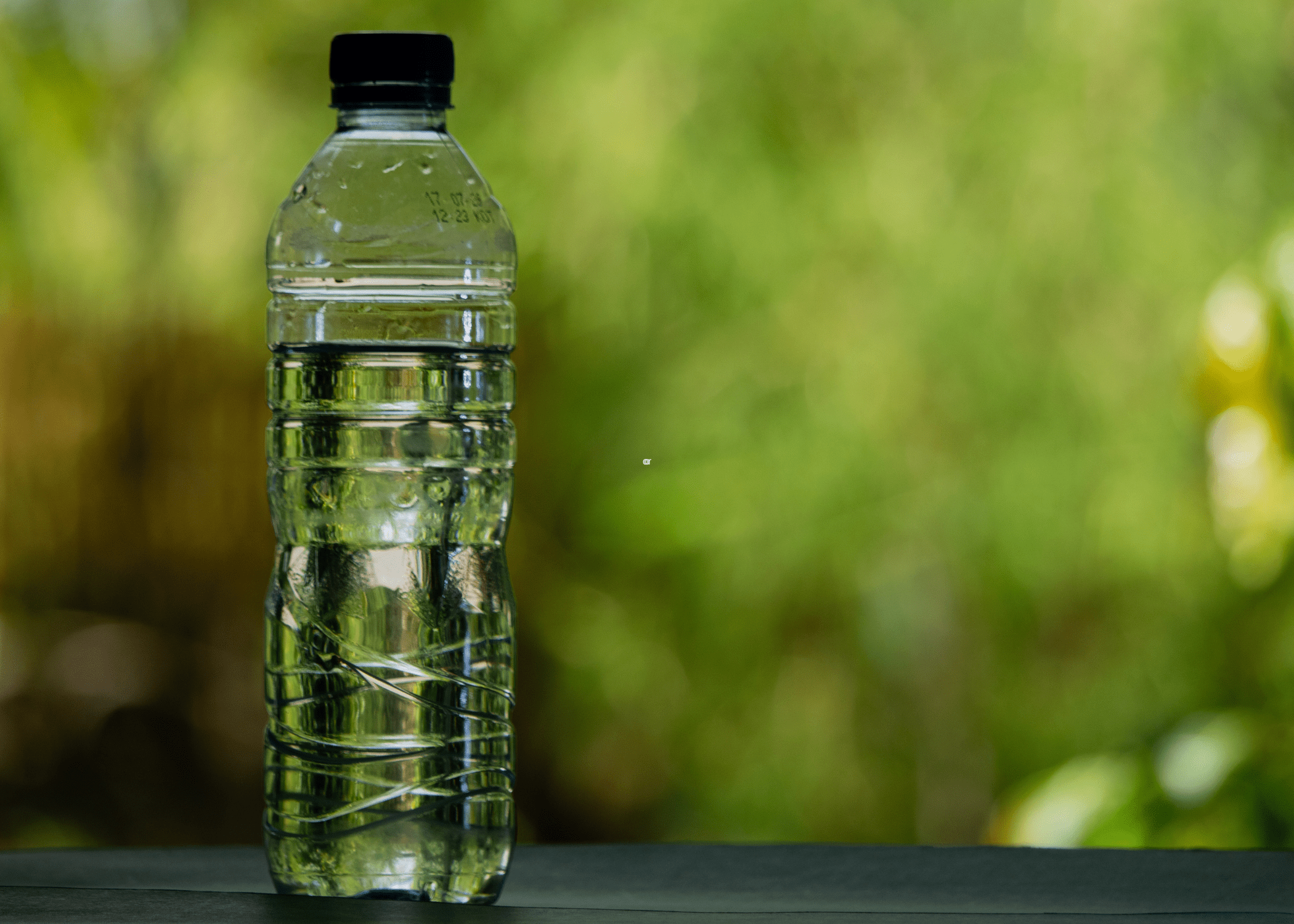 water bottle close up