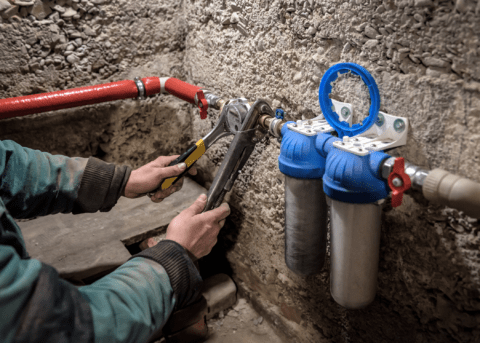 installing a water softener
