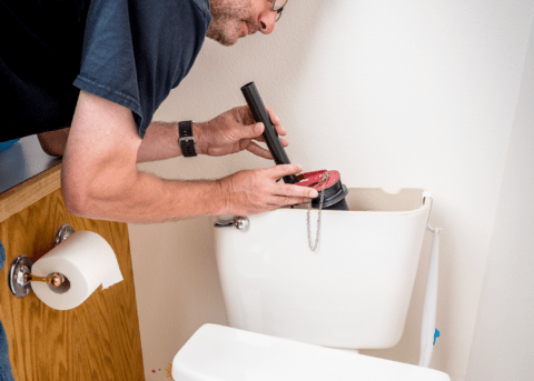 replacing toilet flapper