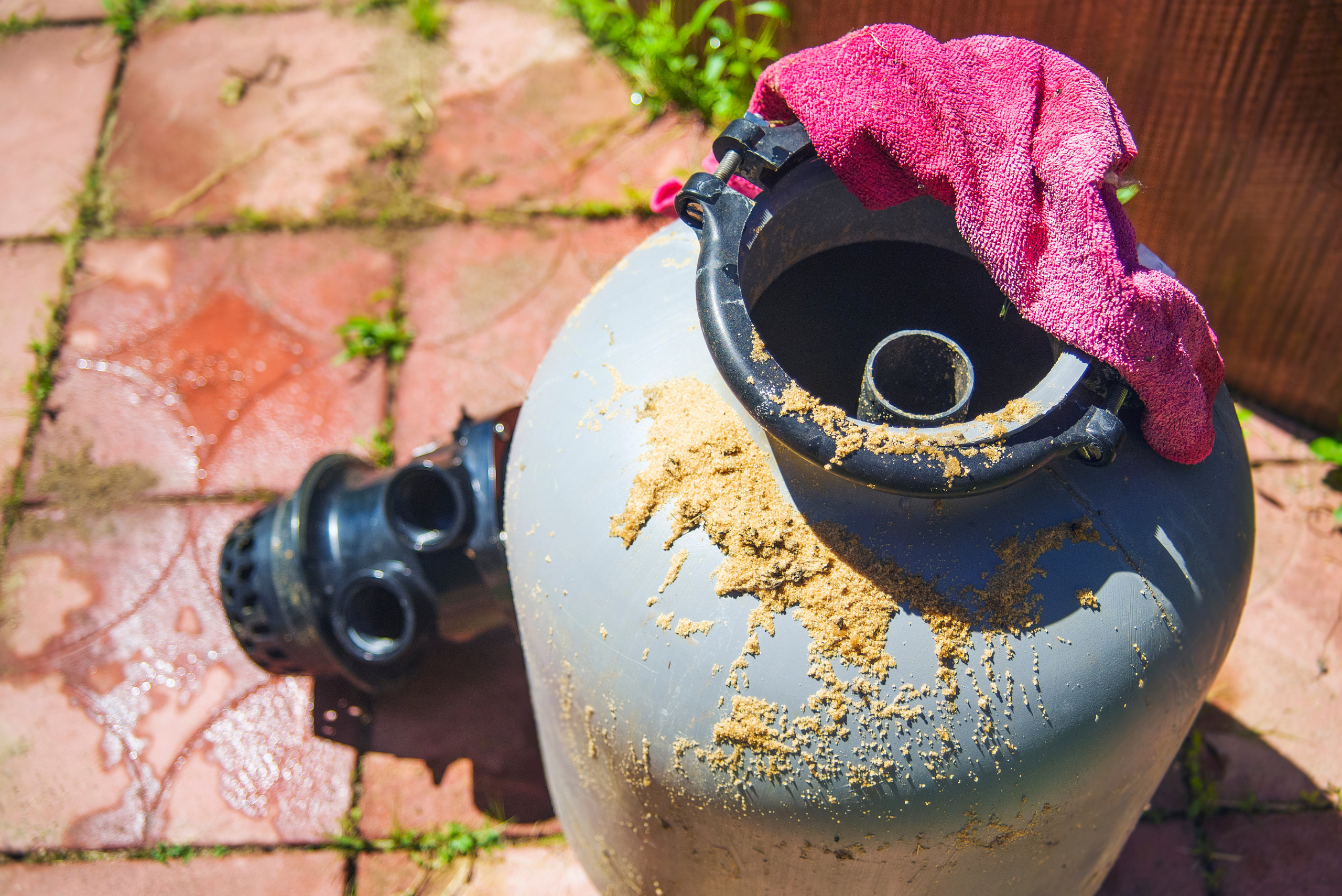 sand in a pool filter