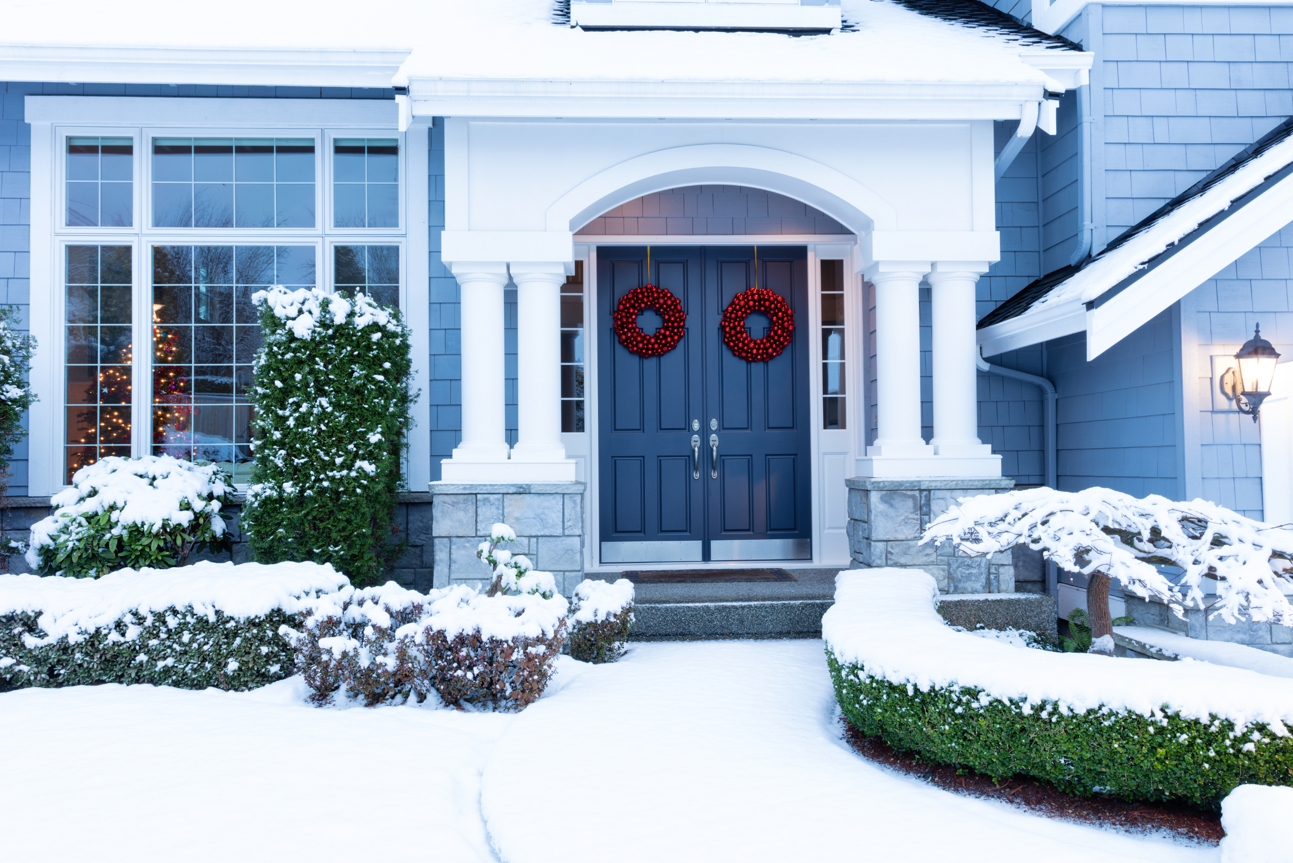 House covered in snow.