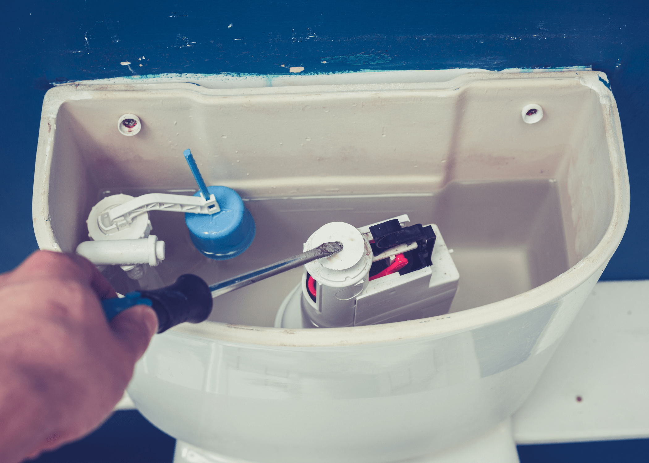 fixing a flapper in a toilet tank