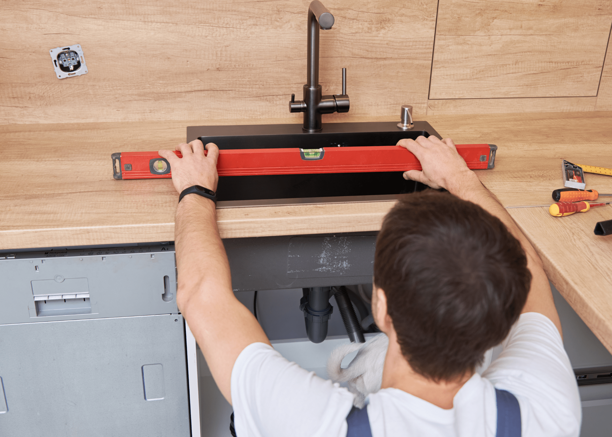 levelling a sink