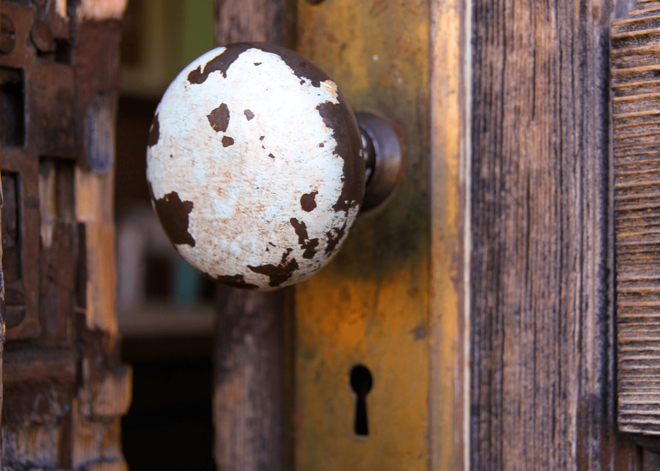 painted old door knob