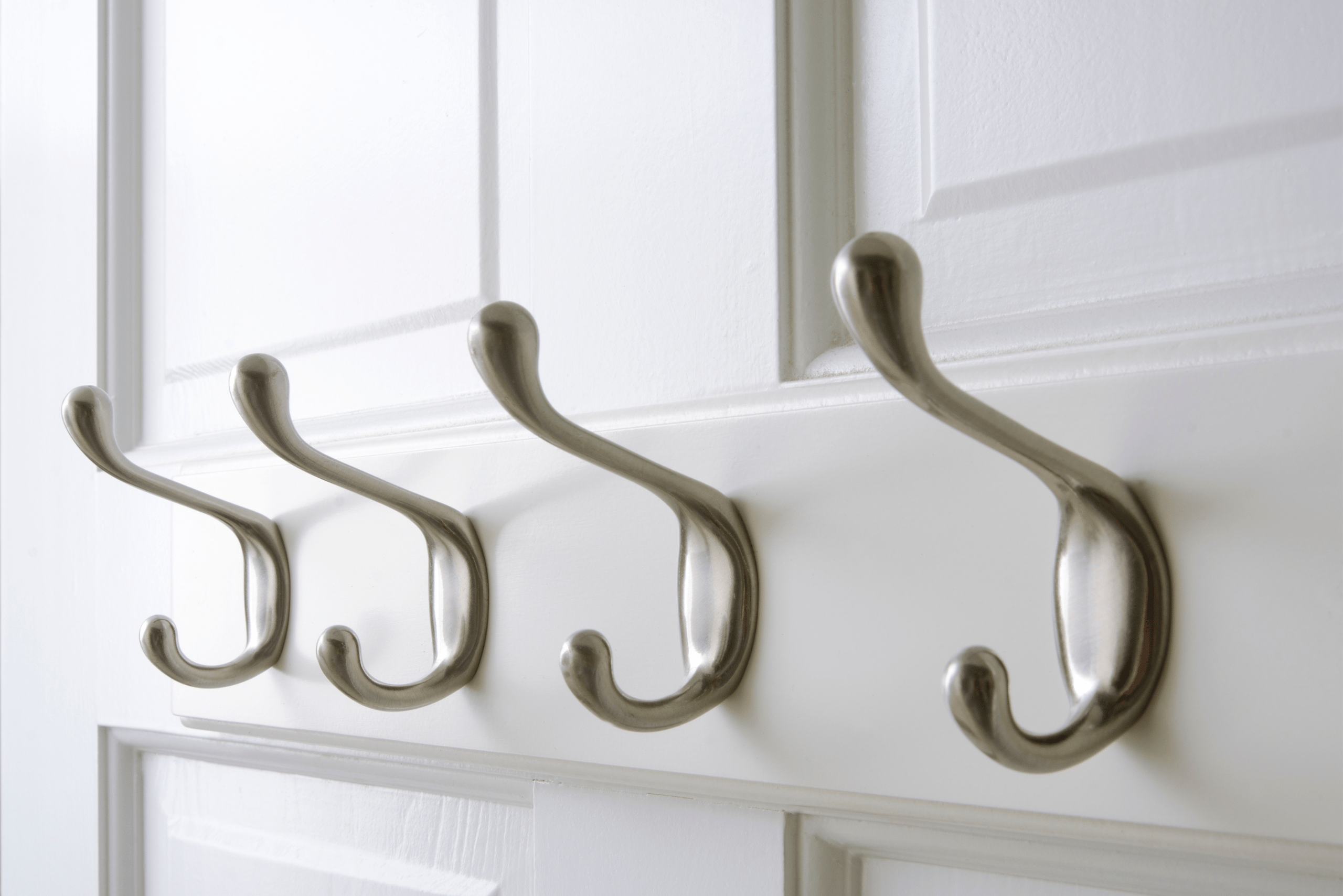 Hooks attached to a wall.