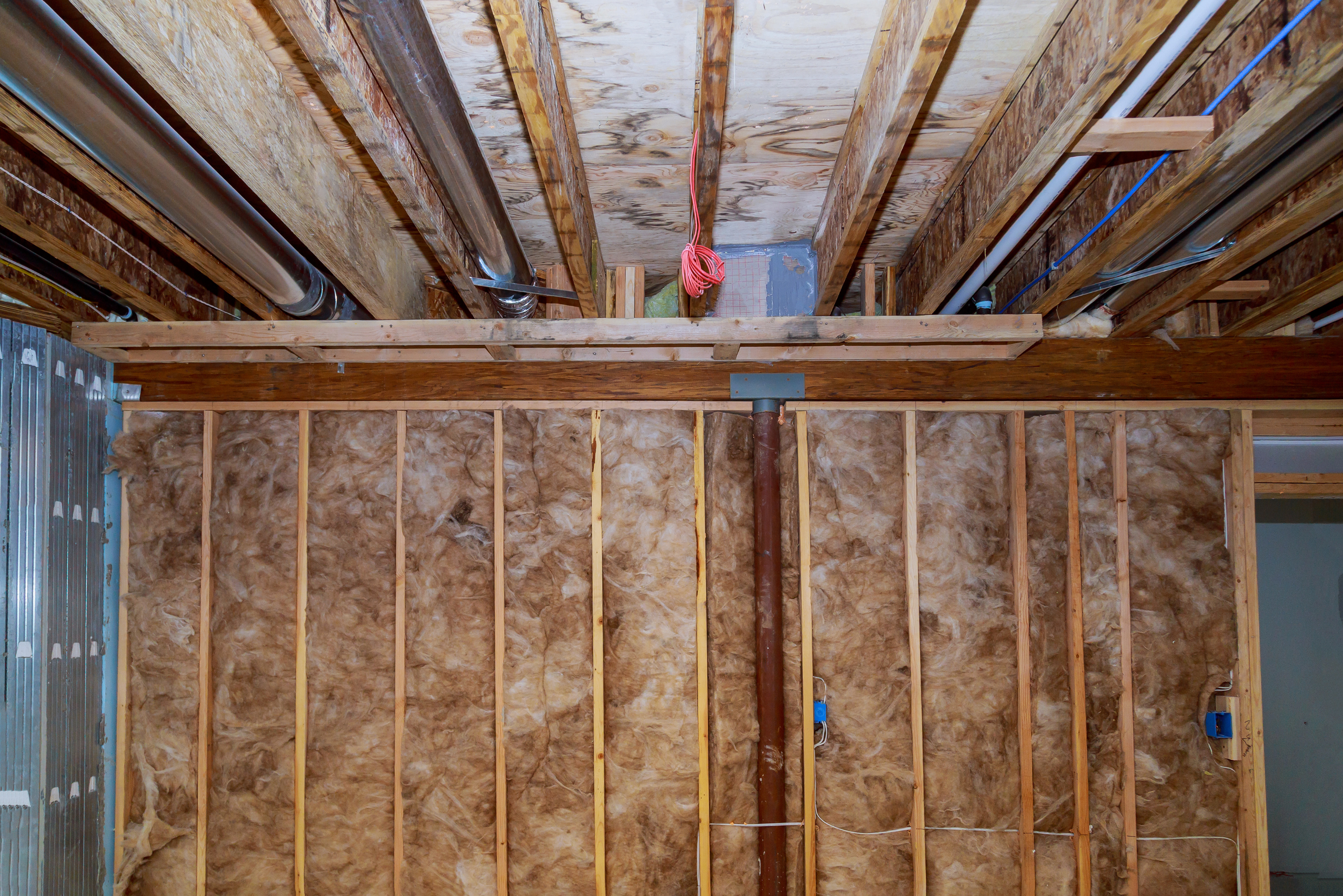 Insulation of basement walls.