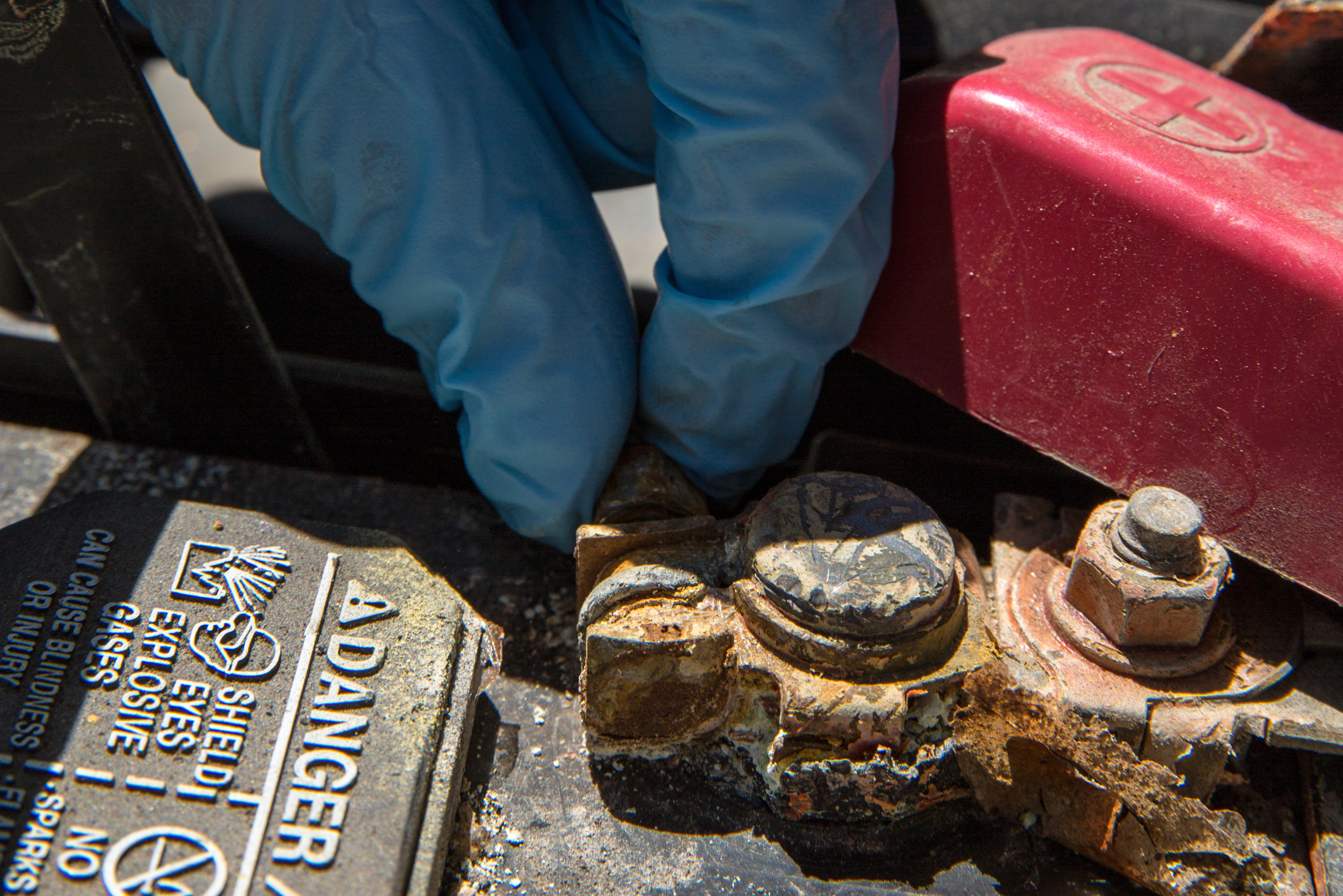 Rusty battery terminal.