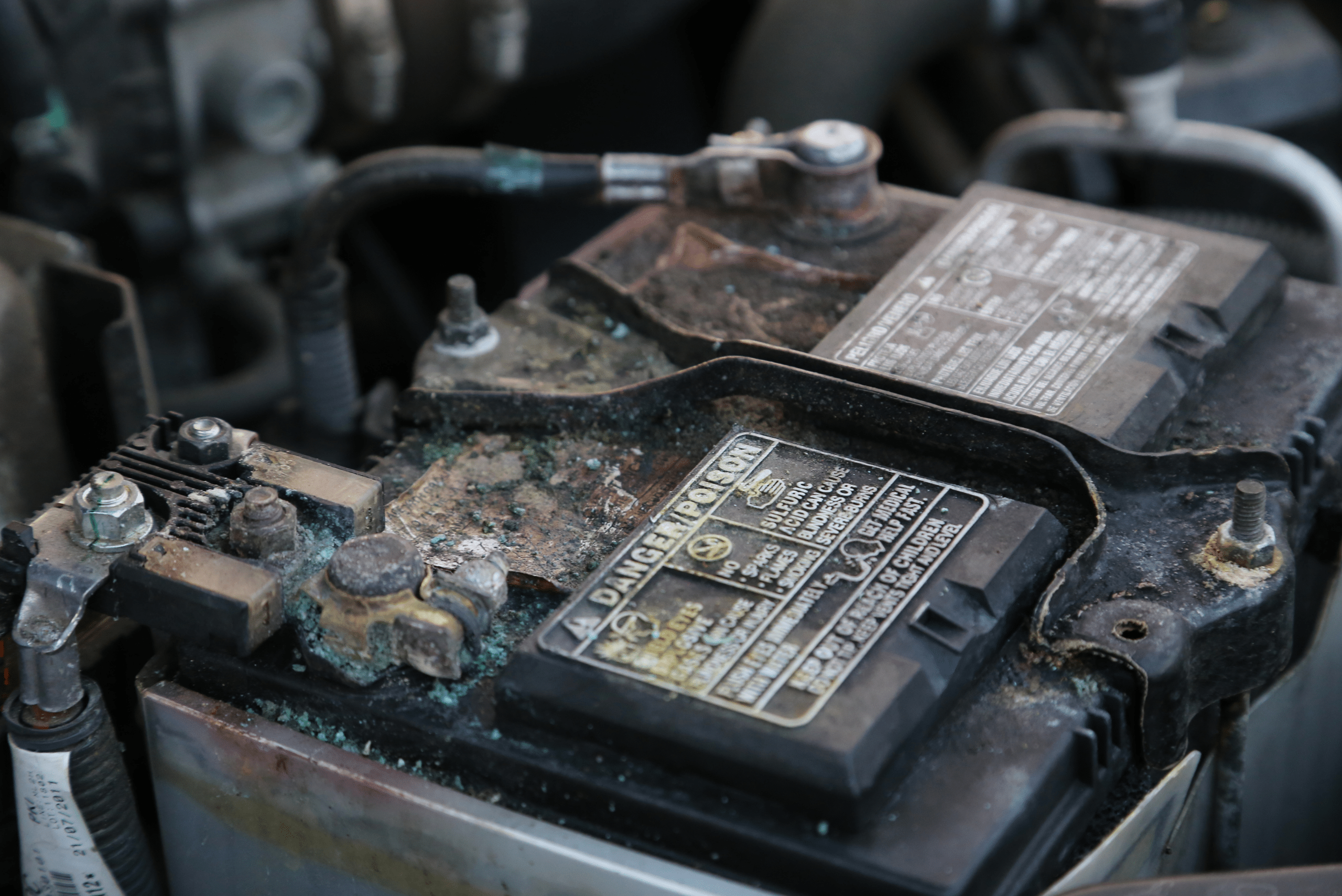 Rusty battery terminal.