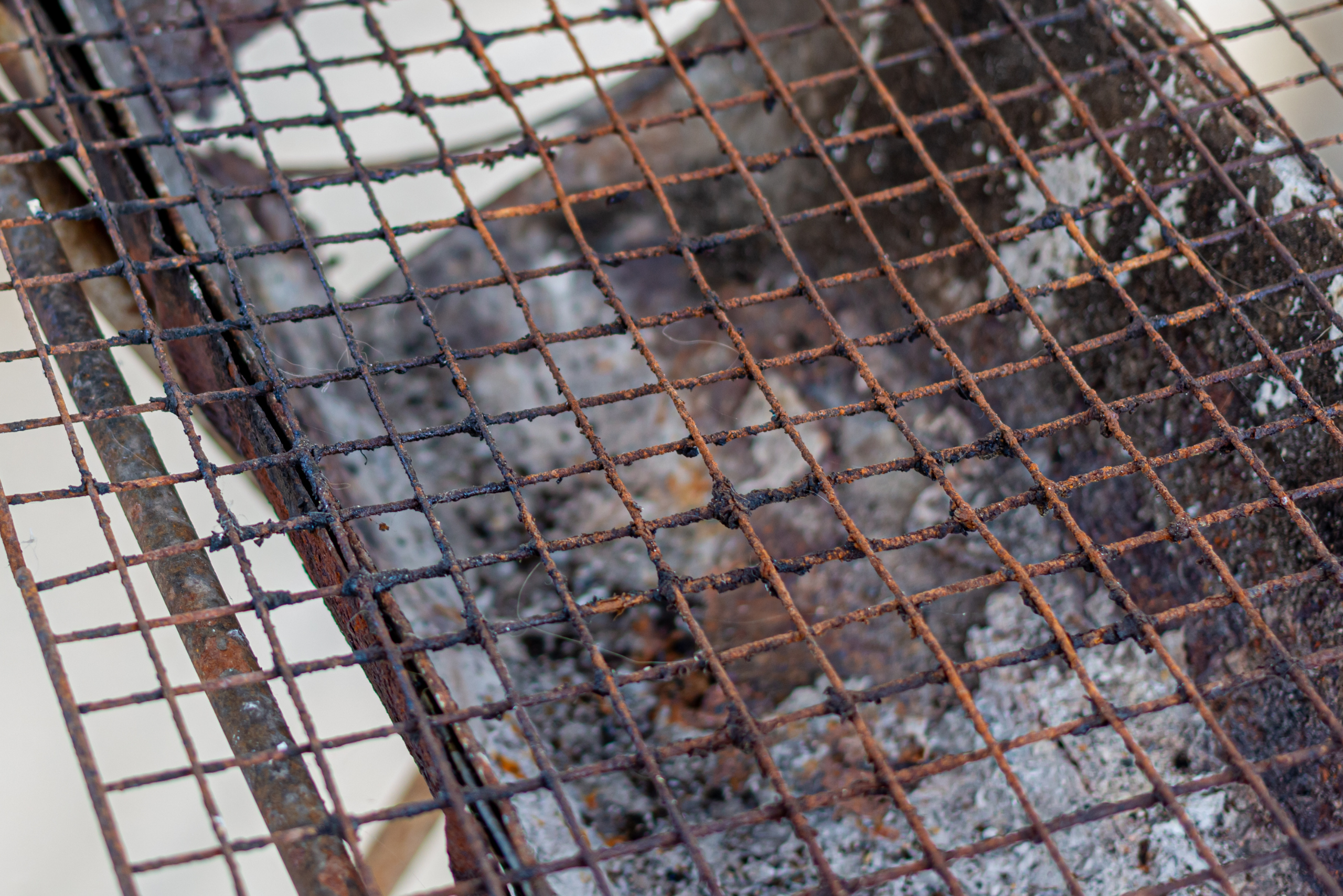 Rusty grill for BBQ