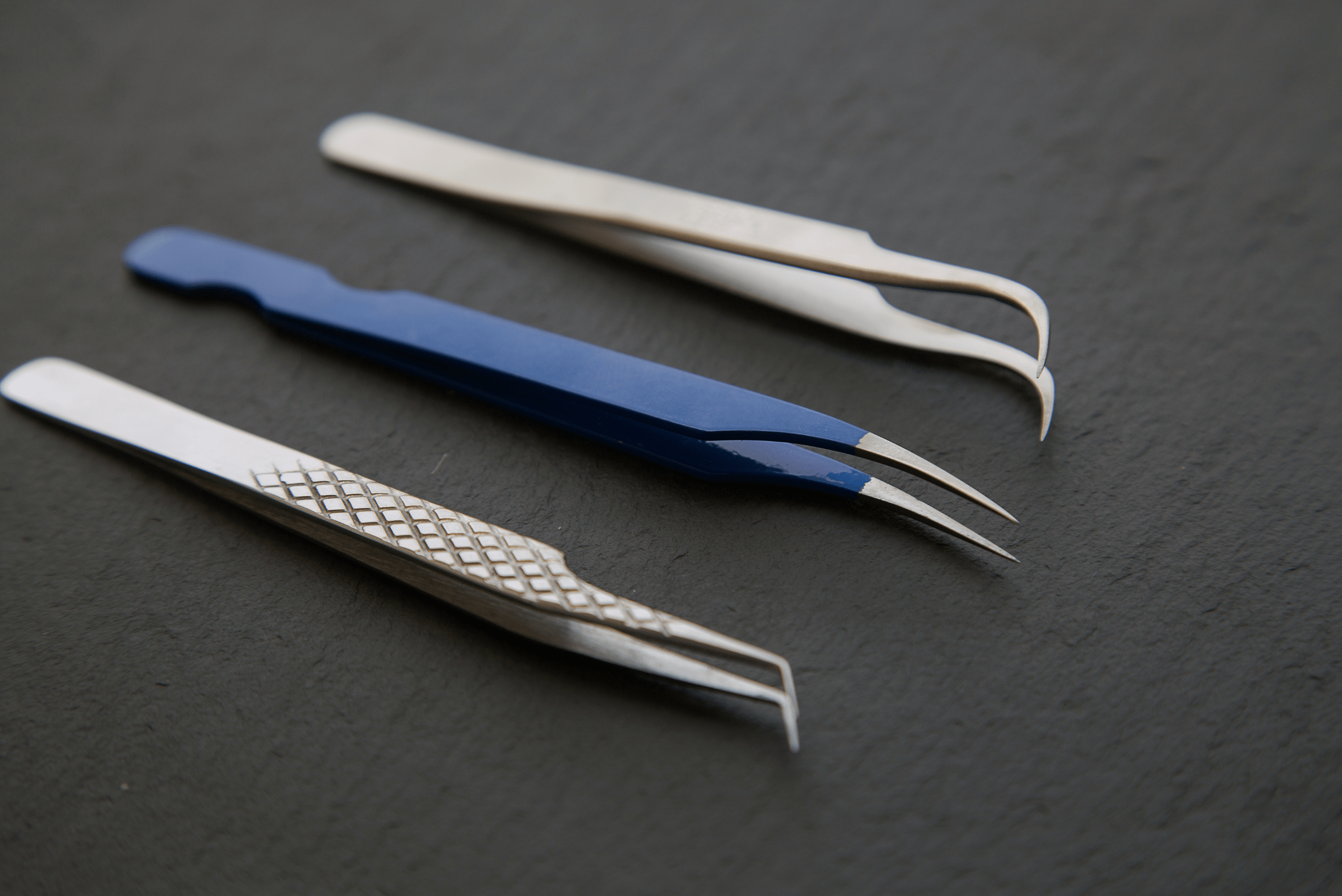 Three tweezers