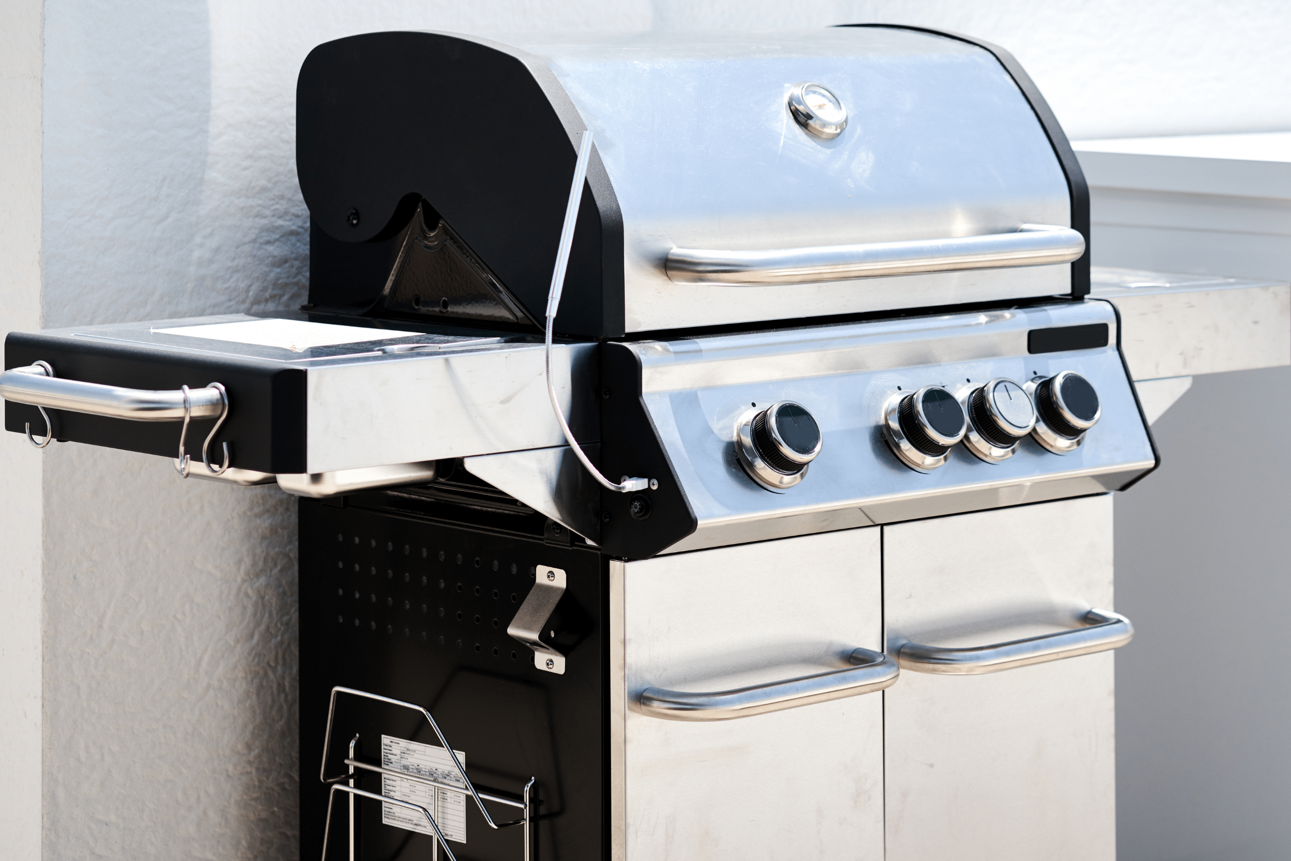 Closeup of a new BBQ.