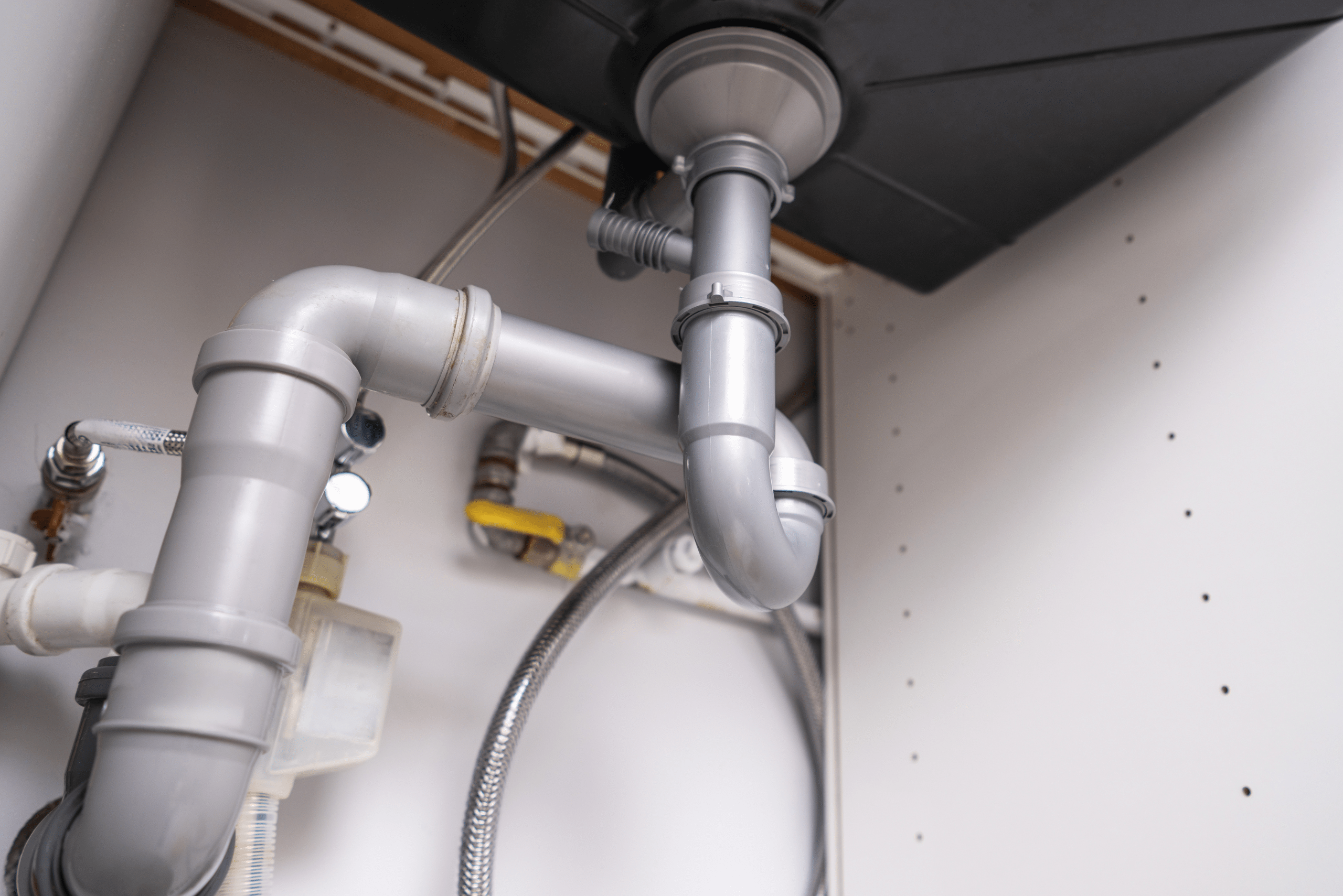 Under-sink plumbing system.