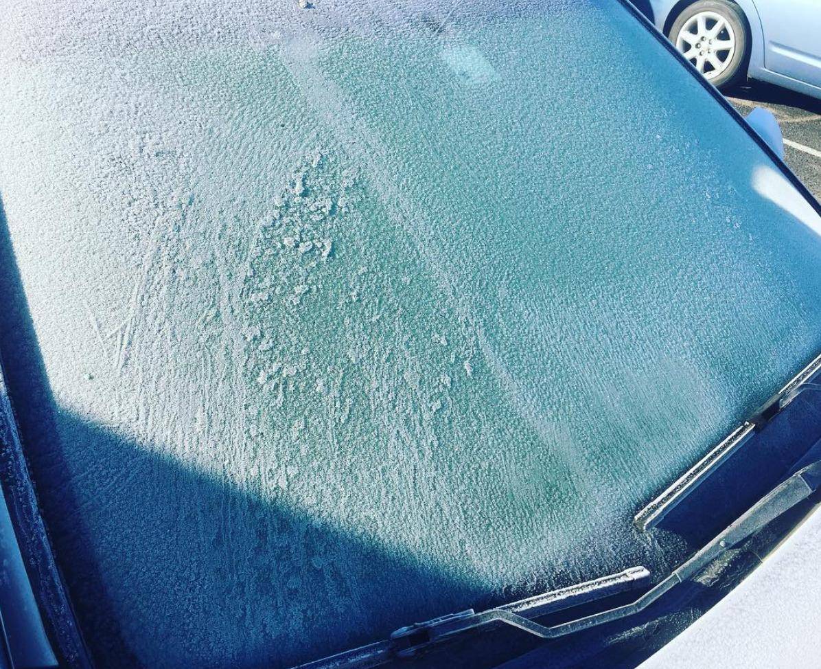 frosty windshield