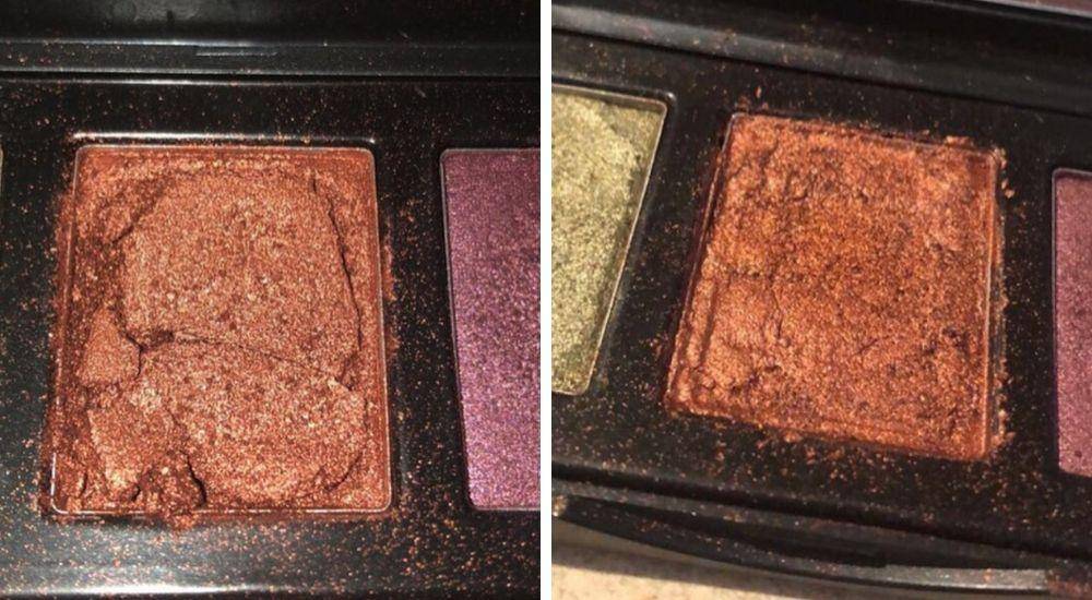 before and after makeup.