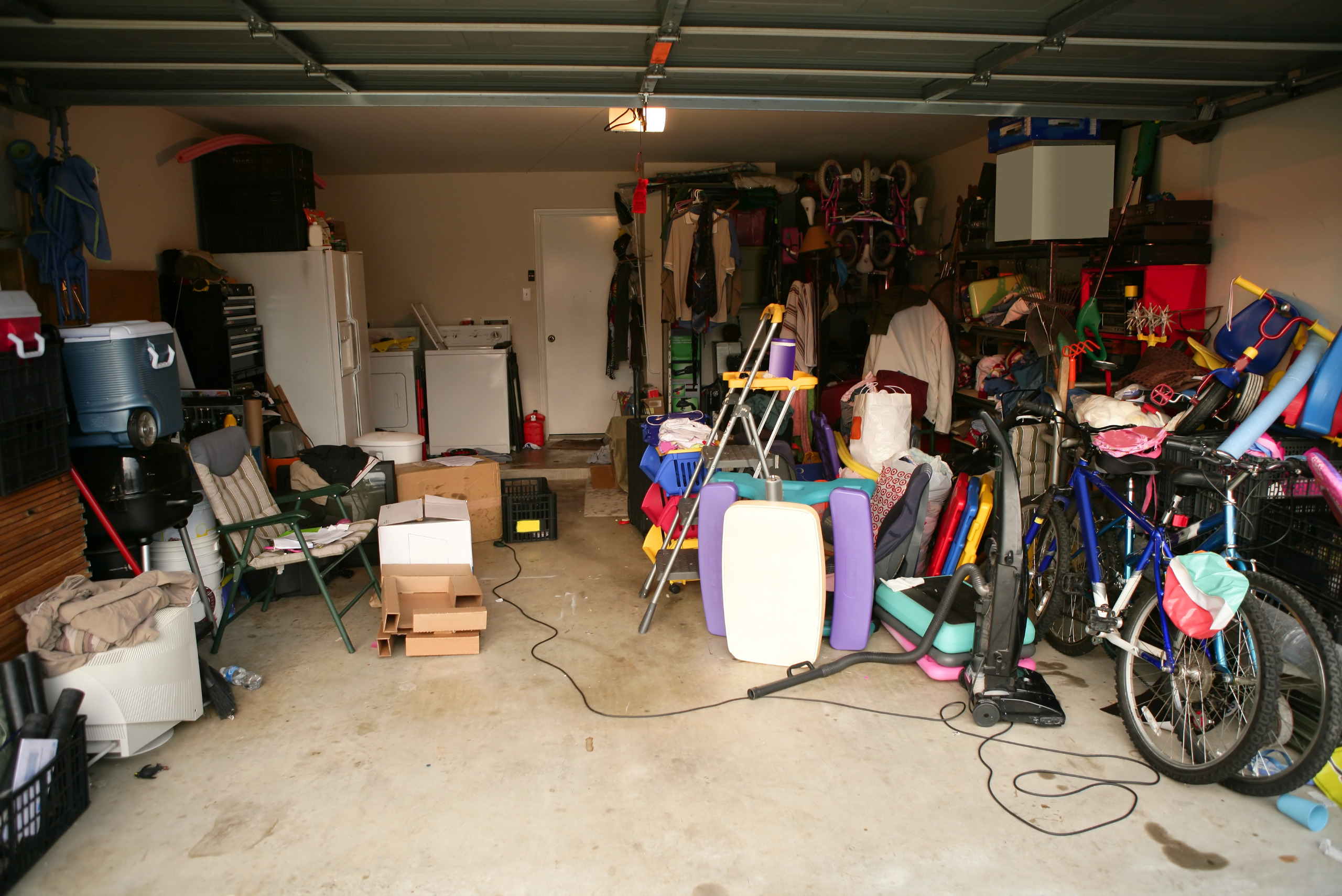 Unorganized garage.