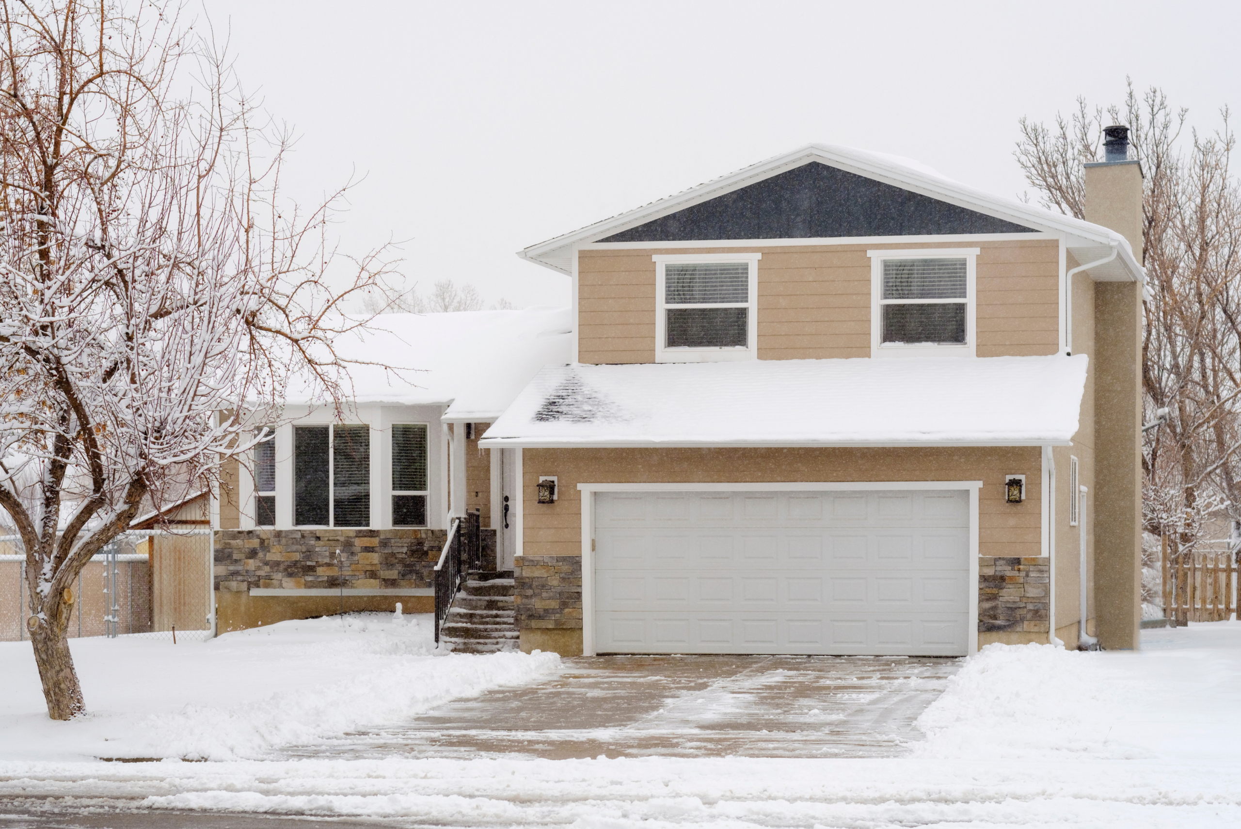 House covered in snow.