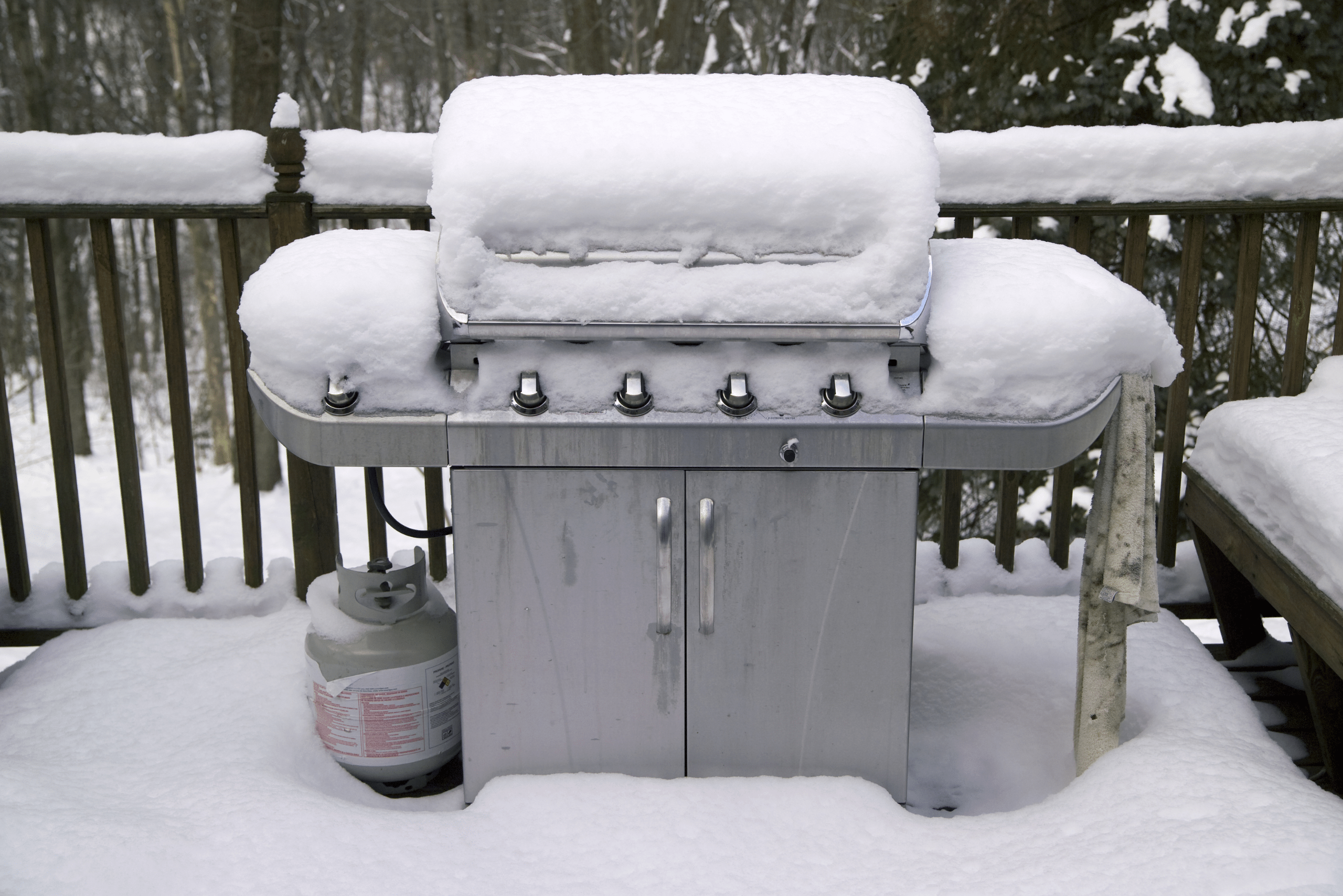 BBQ covered in snow.