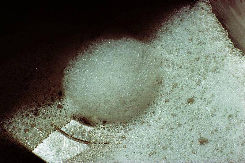 Soap in sink