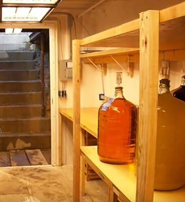 Inside of the bunker.