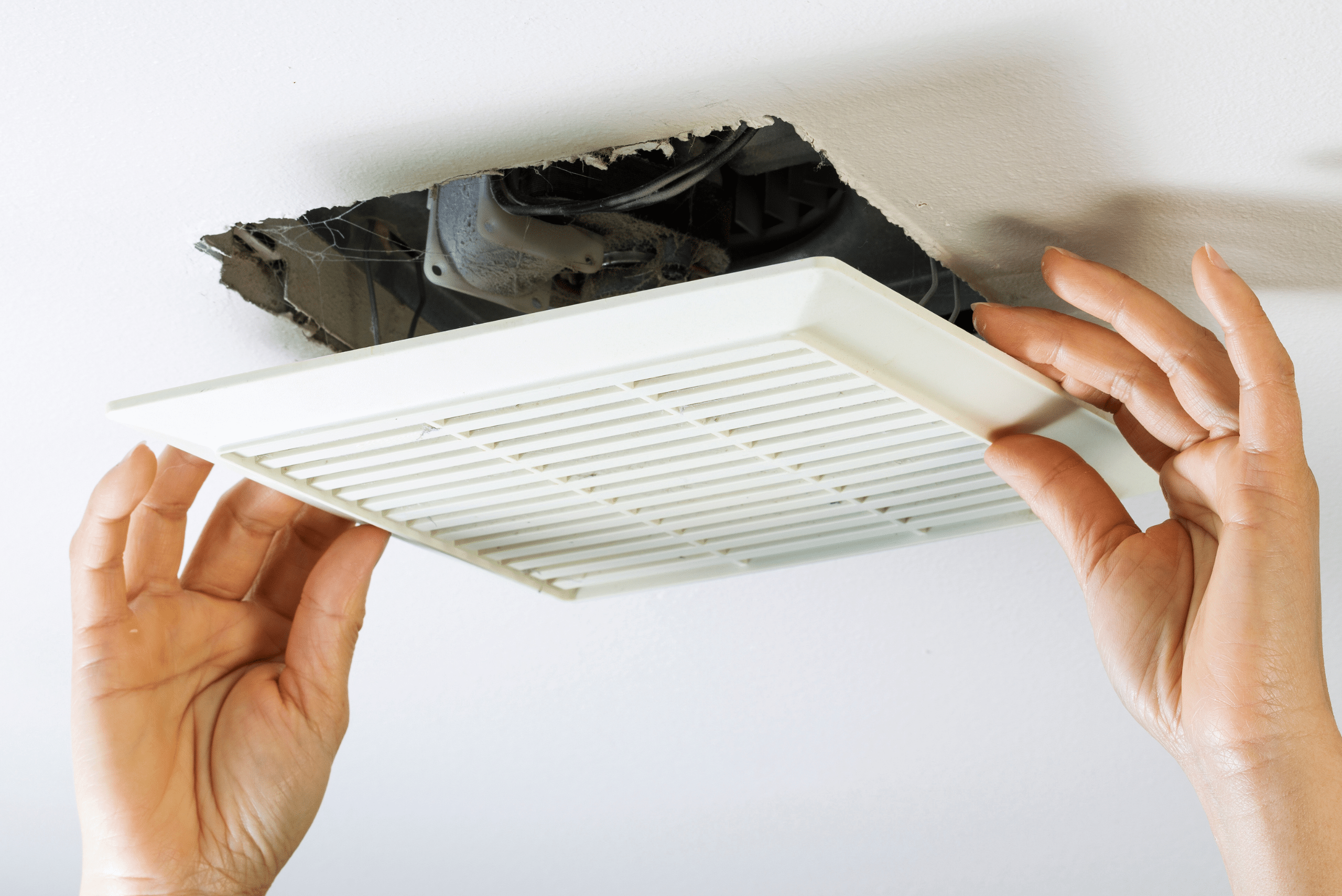 Removing bathroom vent.