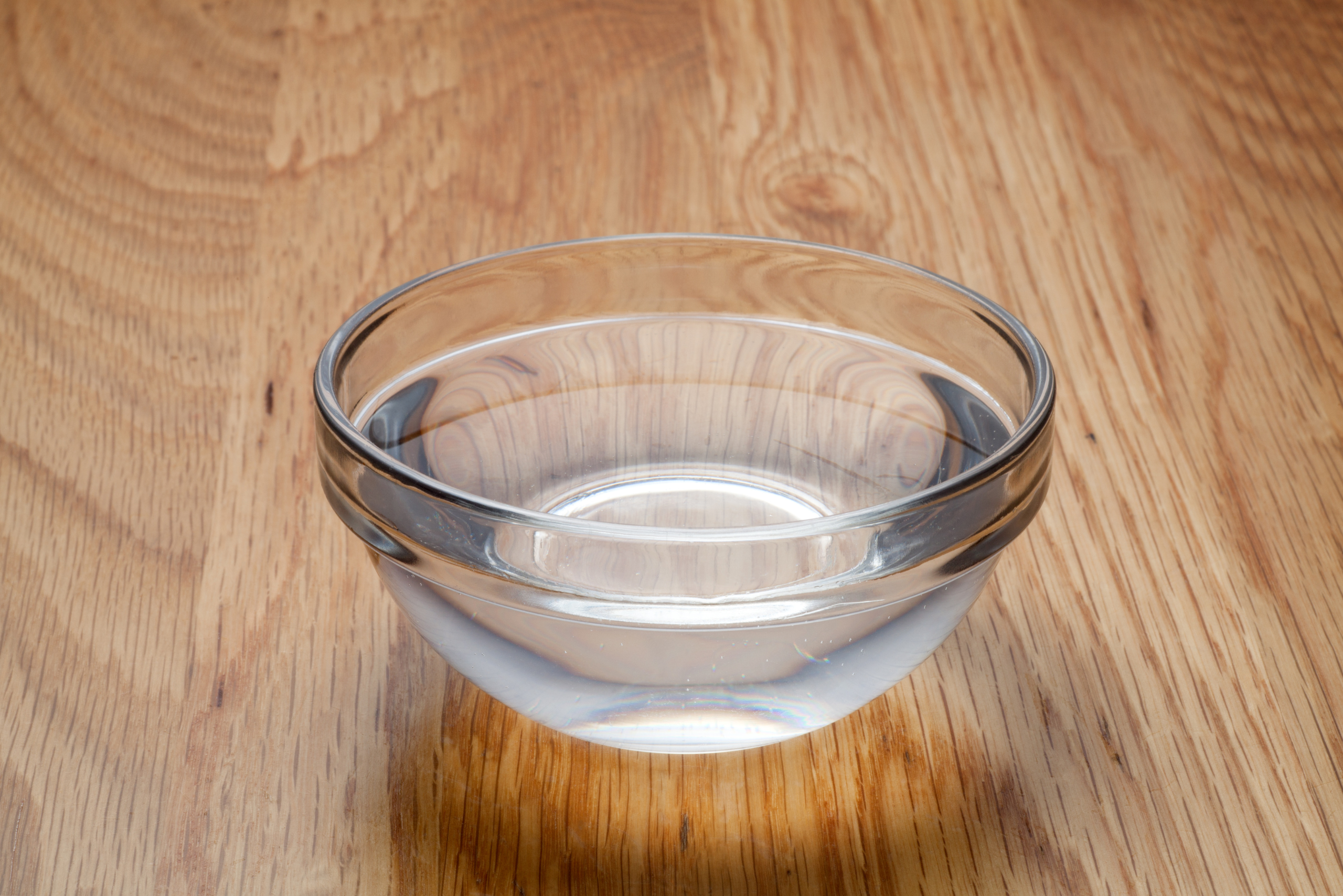 A bowl of water.