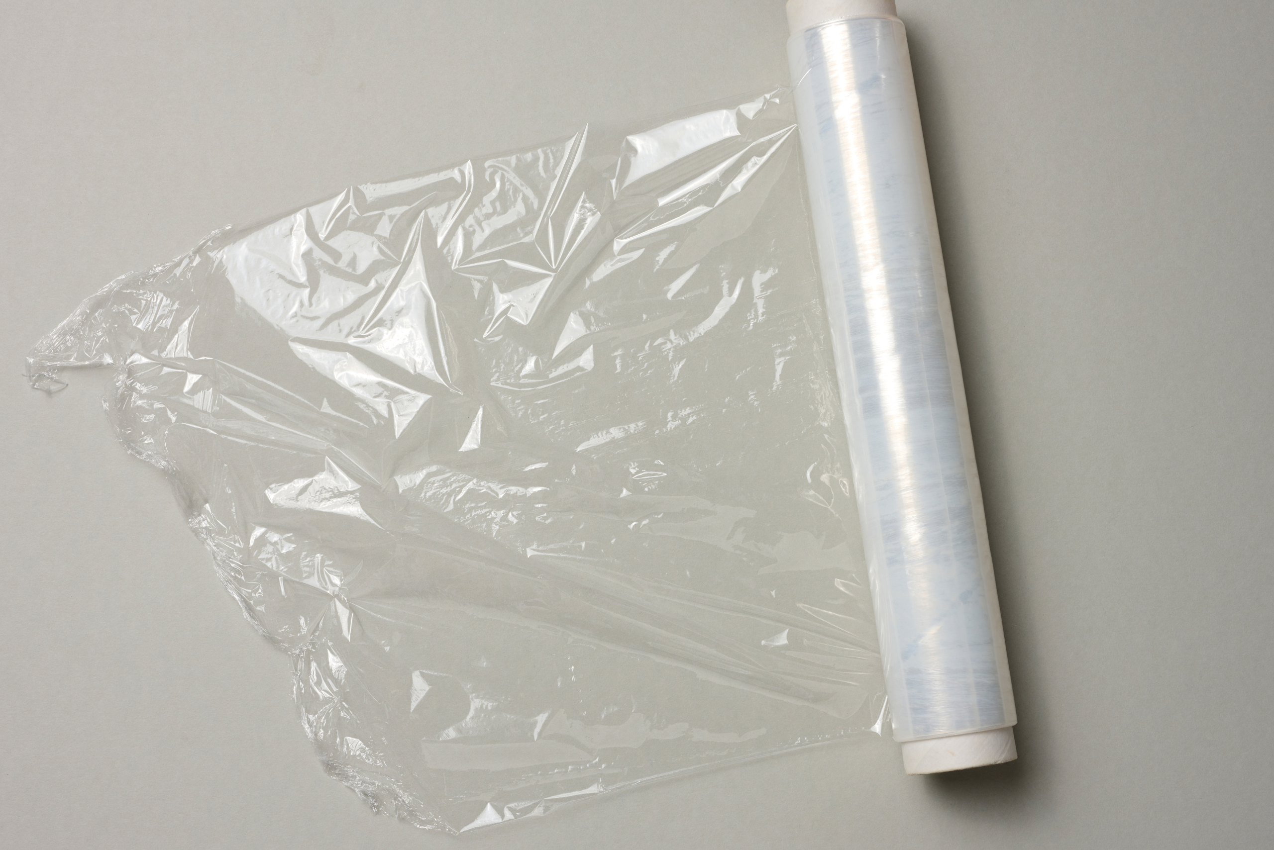 Plastic wrap roll.