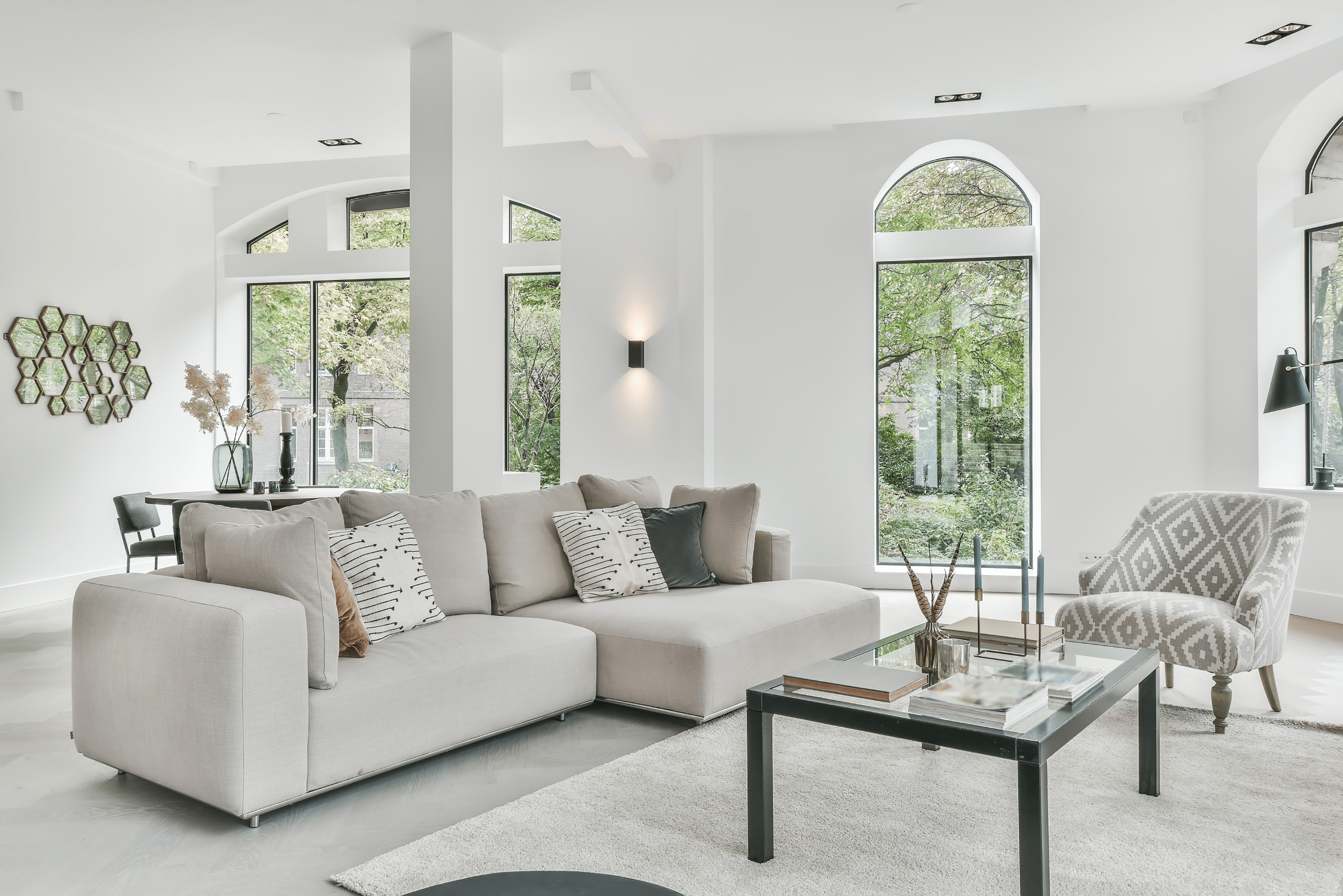 Bright and open living room.