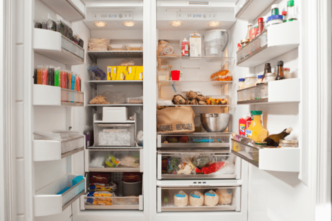 Fully stocked fridge.