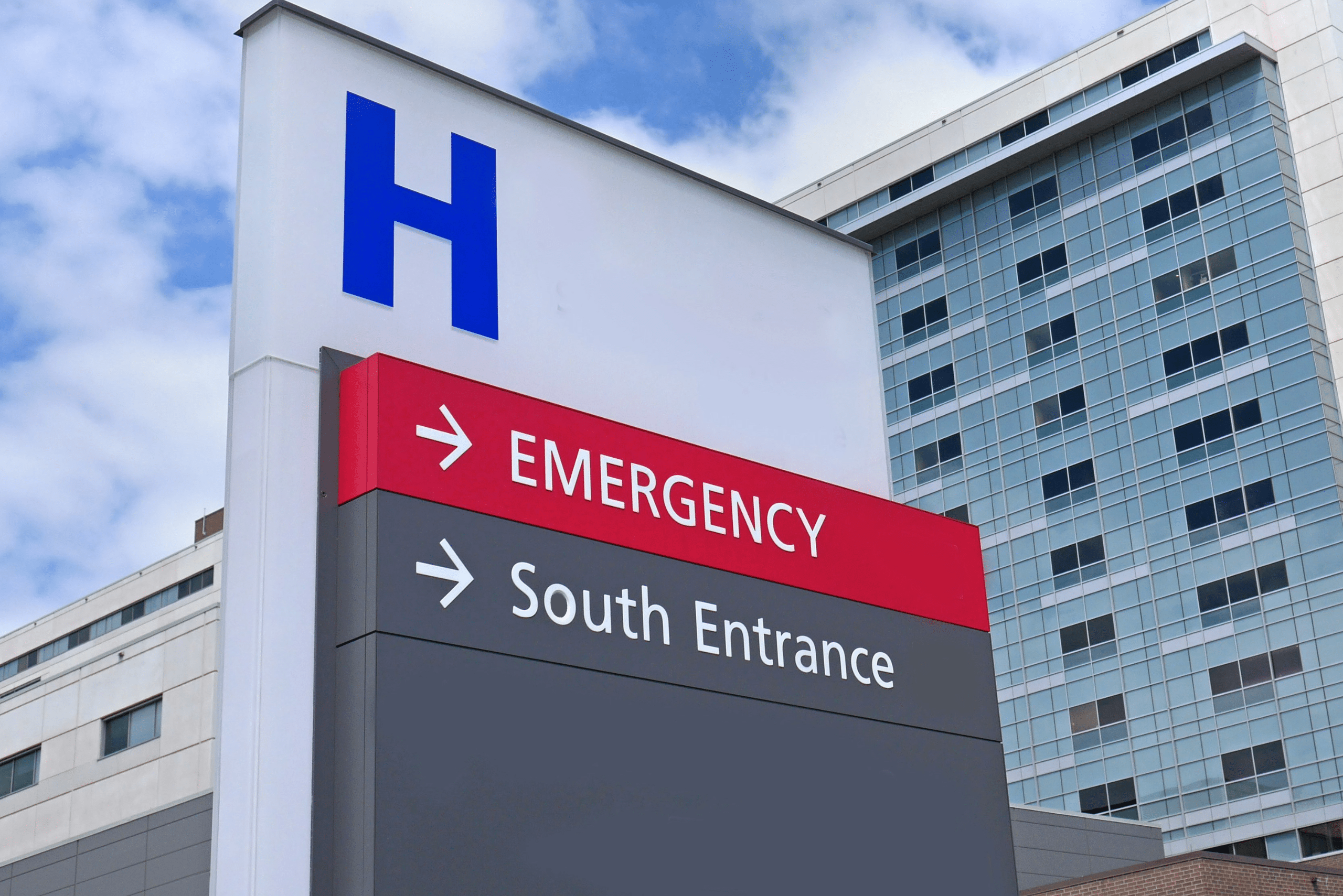 Emergency entrance of a hospital.