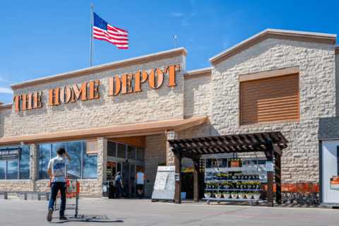 Exterior of a Home Depot store.